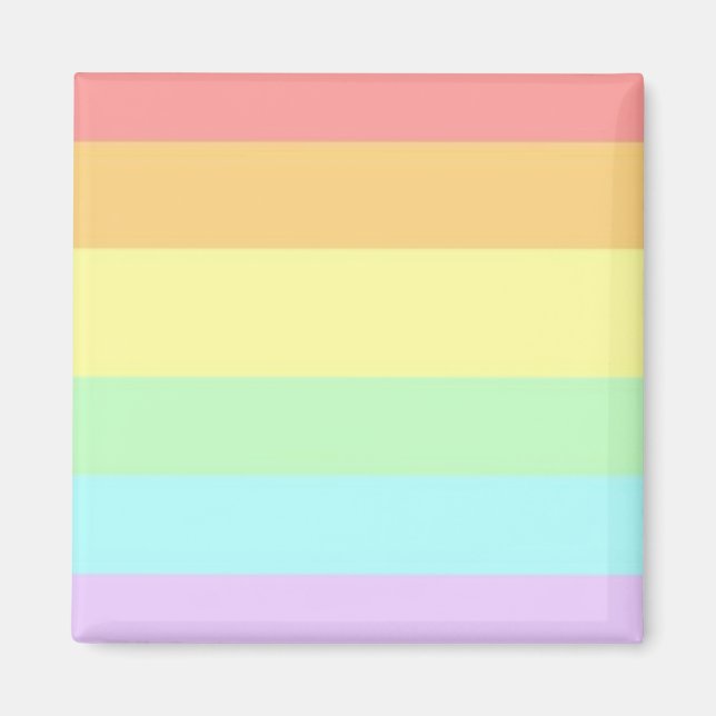Aimant Pastel Gay LGBT Pride Mois Drapeau   (Devant)
