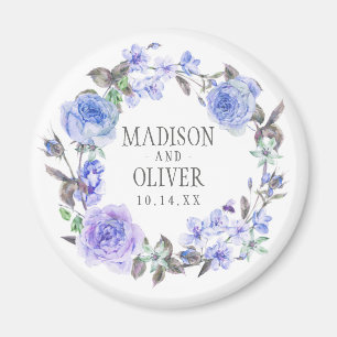 Aimant Pastel Purple Aquarelle Florale MARIAGE