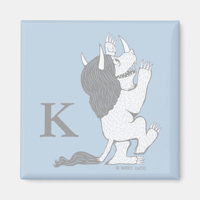 Aimant Pastel Wild Thing | Ajouter votre initiale (Devant)