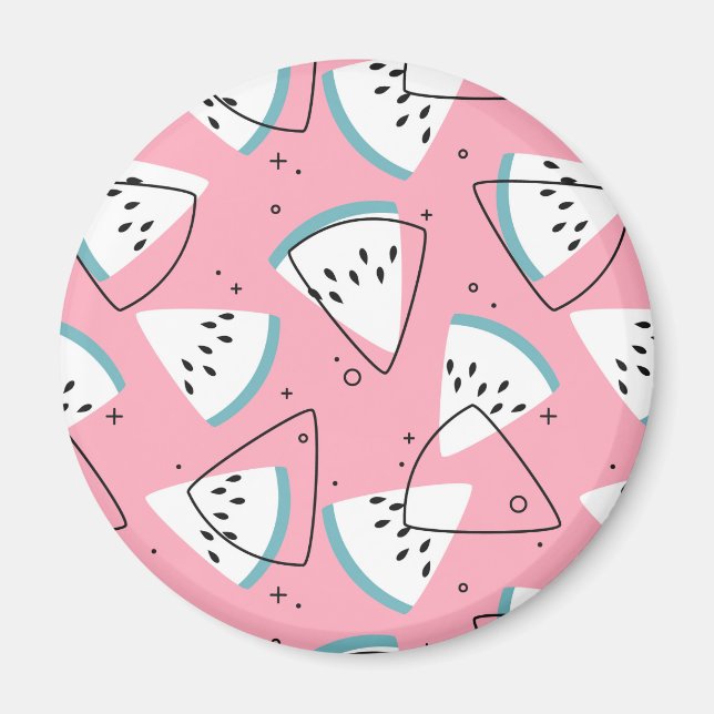 Aimant Pastèque colorée (Devant)