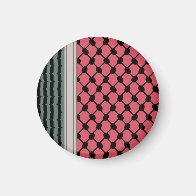 Aimant Pastèque palestinienne Hatta Keffiyeh Kufiya Folk (Devant)