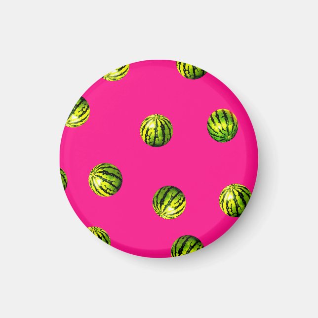 Aimant pastèque rose motif (Devant)