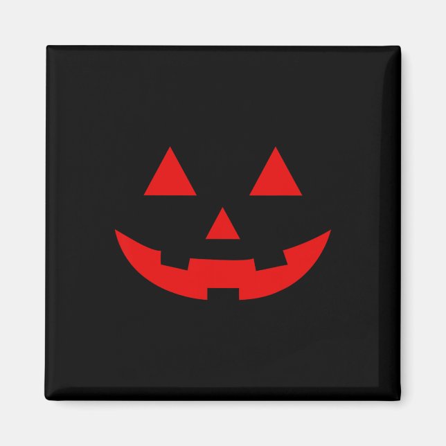 Aimant Pastèque simple Jack-o'-lantern Halloween d'été (Devant)