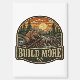Aimant Patch brodé extérieur Build More Beaver