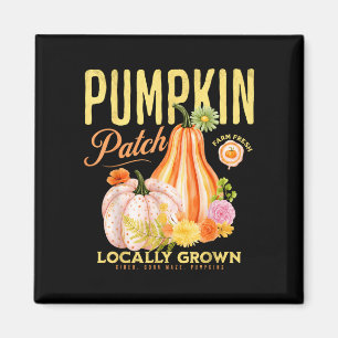 Aimant Patch de citrouilles vintage automne halloween fem