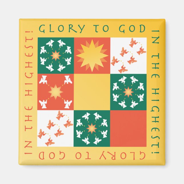 Aimant Patchwork Louer l'aimant de Noël (Devant)