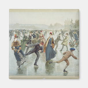Aimant Patinage, édité par L. Prang et Cie.
