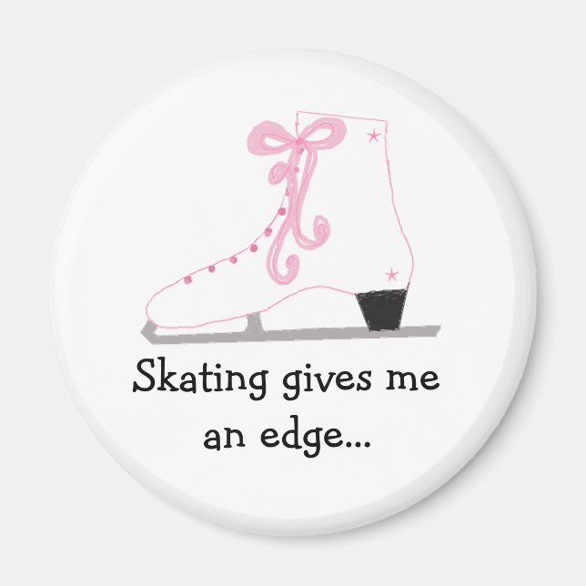 Aimant Patinage sur glace avec des mots (Devant)