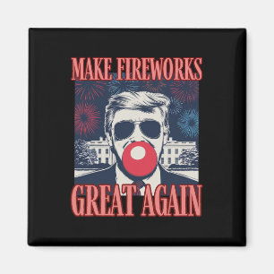 Aimant Patriotique Trump Faire des feux d'artifice géniau