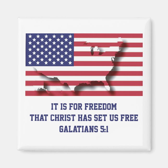 Aimant Patriotique USA 4 juillet (Devant)