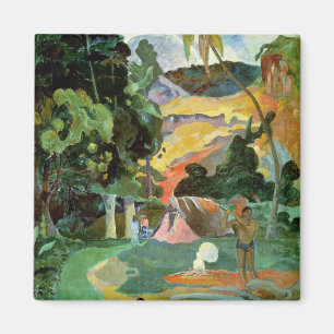 Aimant Paul Gauguin Matamoe ou, paysage avec des paons
