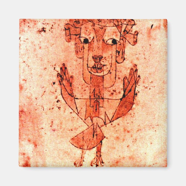 Aimant Paul Klee art : Angelus Novus (Nouveau Ange) (Devant)