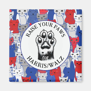 Aimant Paw de chat pour Harris/Walz Design