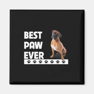 Aimant Paw Ever Boxer Bulldog Papa Fêtes des pères Amoure