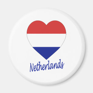 Aimant Pays-Bas - Coeur du drapeau
