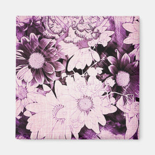 Aimant Pays français boho chic fleur sauvage violet margu