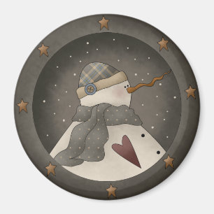 Aimant Pays Snowman primitif
