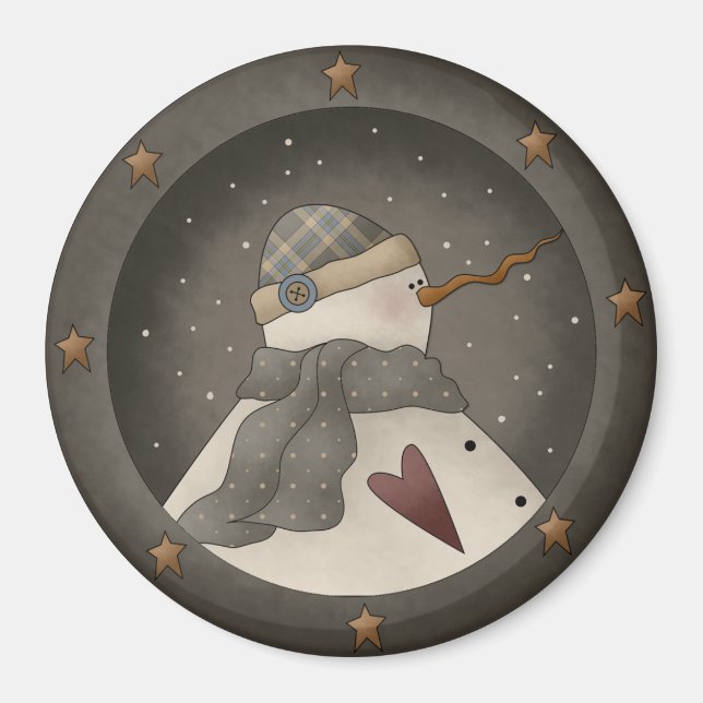 Aimant Pays Snowman primitif (Devant)