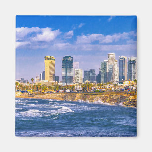Aimant Paysage aérien côtier de Tel Aviv, Israël