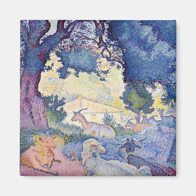 Aimant Paysage avec chèvres (par Henri-Edmond Cross) (Devant)