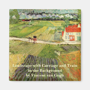 Aimant Paysage, Carrosse et Train par Vincent van Gogh