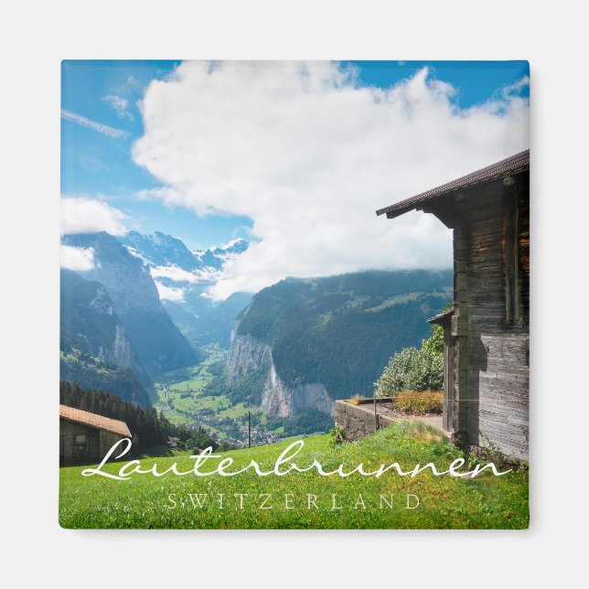 Aimant Paysage dans la vallée de Lauterbrunnen en Suisse (Devant)