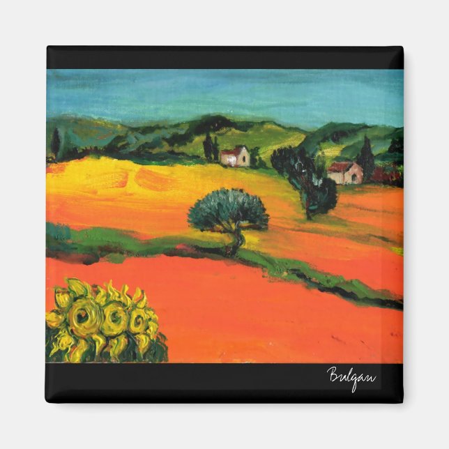 AIMANT PAYSAGE DE TOSCANE AVEC DÉBORDEMENT (Devant)
