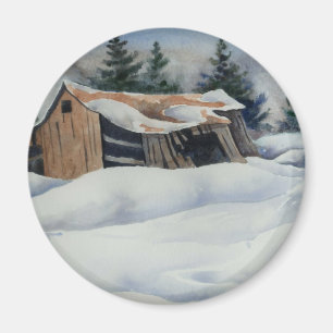 Aimant paysage d'hiver