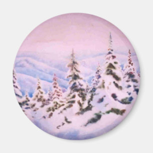 Aimant paysage d'hiver