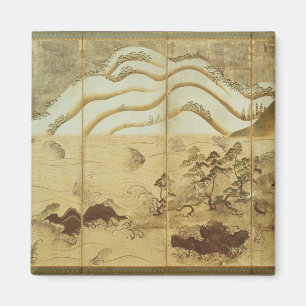 Aimant Paysage d'hiver de clair de lune