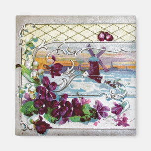 Aimant Paysage D'Hiver ROMANTICA Avec Pansies