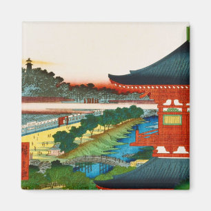 Aimant Paysage japonais oriental frais de paysage de