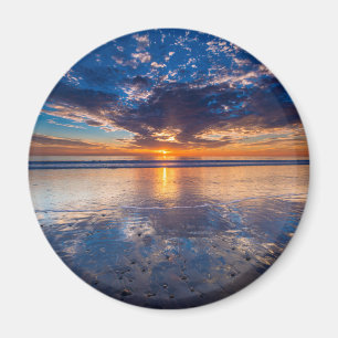 Aimant Paysage marin dramatique, coucher de soleil, CA