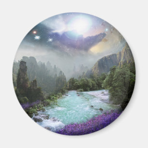 Aimant Paysage naturel magique avec eau de rinçage