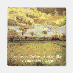 Aimant Paysage sous un ciel orageux par Vincent van Gogh