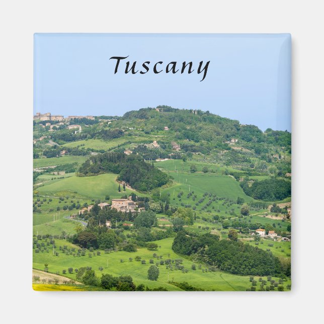 Aimant Paysage typique de Toscane avec collines - Italie (Devant)