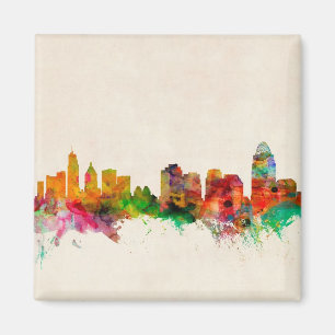 Aimant Paysage urbain d'horizon de Cincinnati Ohio