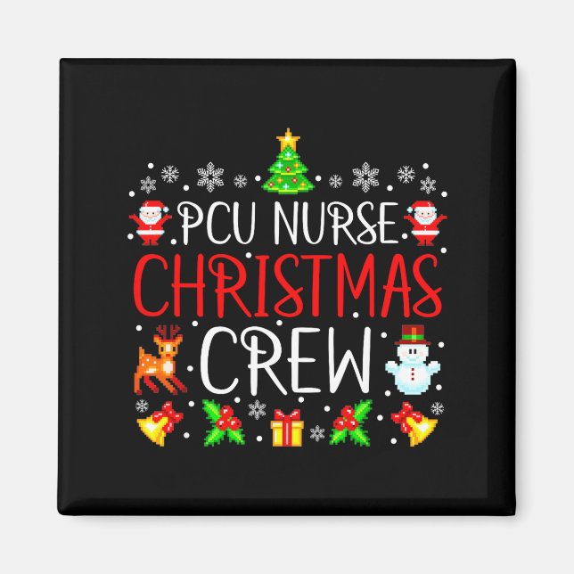 Aimant Pcu Nurse Christmas Crew Matching Xmas  (Devant)
