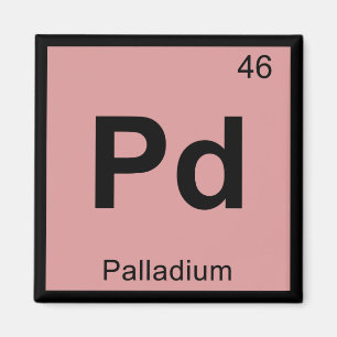 Aimant Pd - Palladium Chimie Symbole du tableau périodiqu