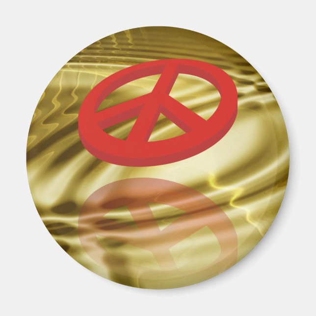 Aimant Peace 3D / reflexion (Devant)