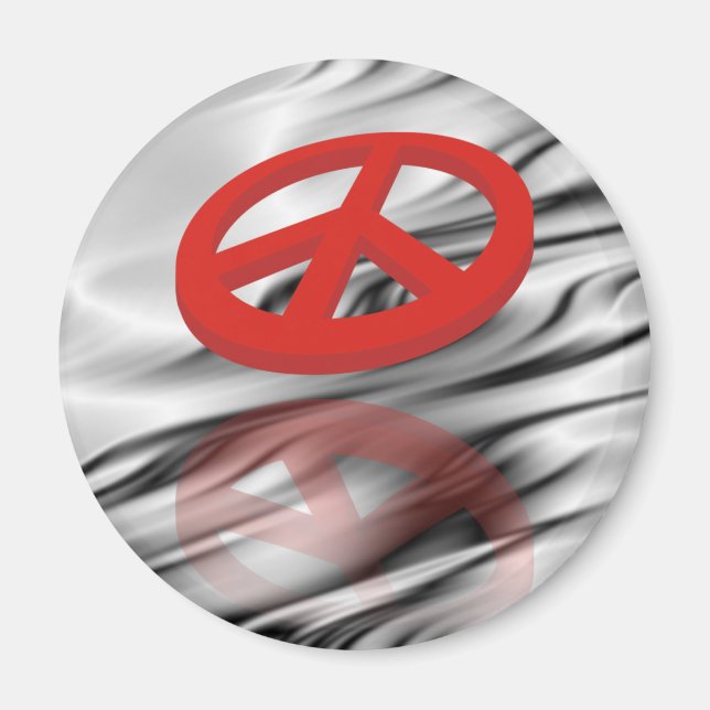 Aimant Peace 3D / reflexion (Devant)