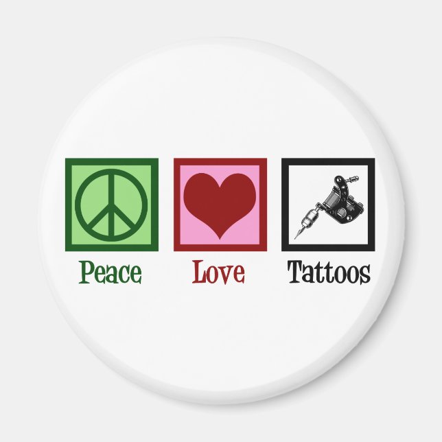 Aimant Peace Loos Tattoos Cute Tattoo Artist Gun (Devant)