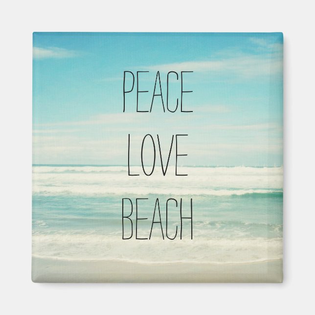 Aimant Peace Love Beach (Devant)