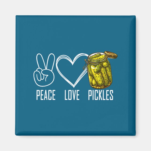 Aimant Peace Love Ckles Retro Jar Of Sliced Ckles Funny F (Devant)