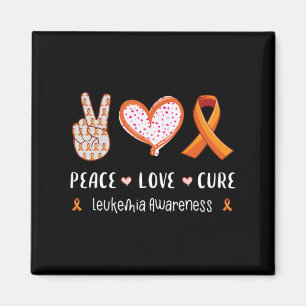 Aimant Peace Love guérison leucémie sensibilisation homme