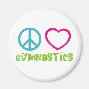 Aimant Peace Love Gymnastique
