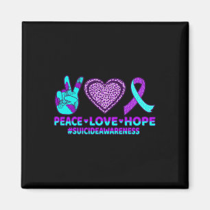 Aimant Peace Love Hope Happy Prévention Suicide Sensibili