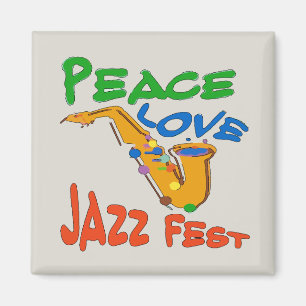 Aimant Peace Love Jazz Fest Sax