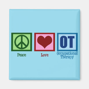 Aimant Peace Love OT ergothérapie