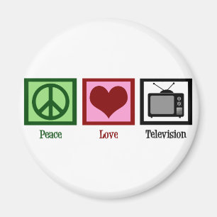 Aimant Peace Love Television